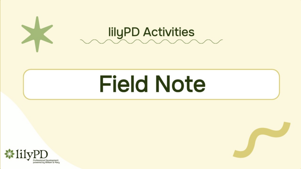 How to Create a Vocabulary Field Note