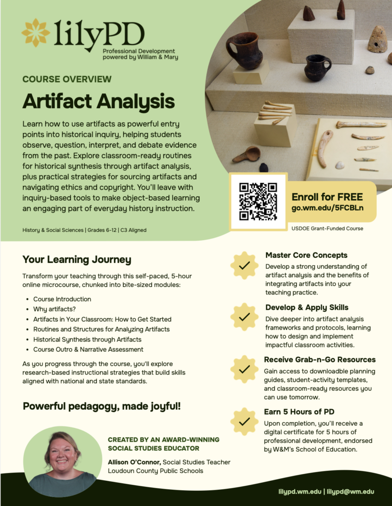 Artifact Analysis Course Overview