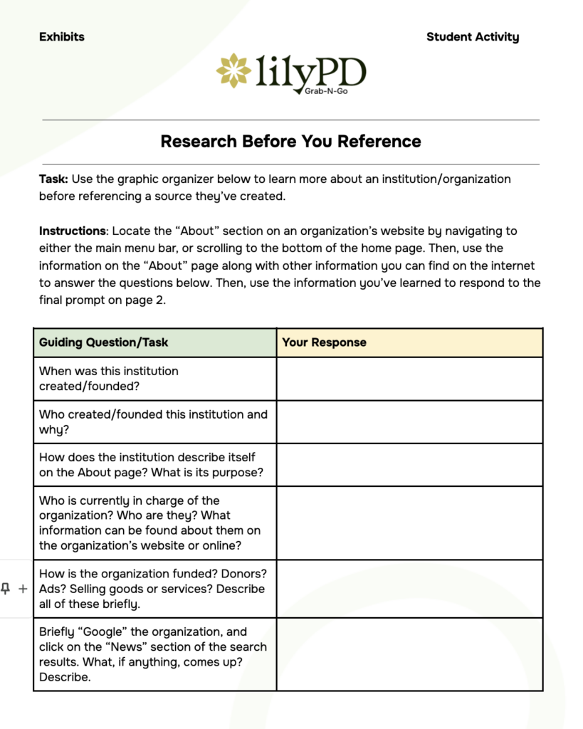 Media Literacy Strategy: Research before You Reference