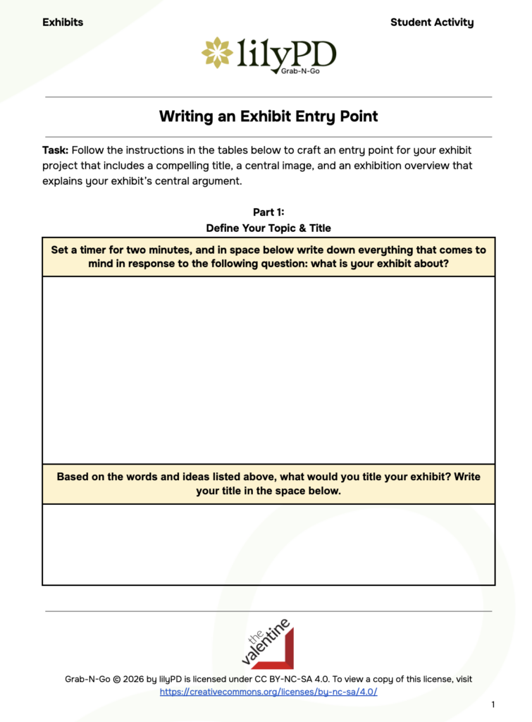 Exhibit Projects: Writing an Entry Point