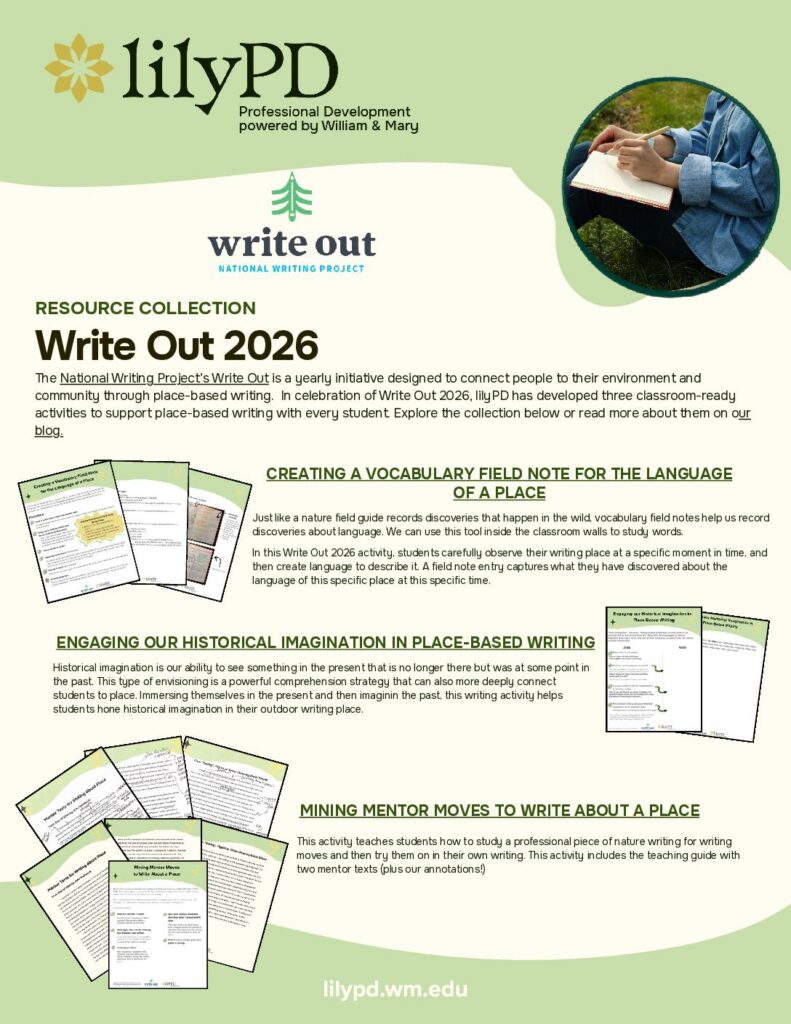 Place-Based Writing | Write Out 2026 Resource Collection