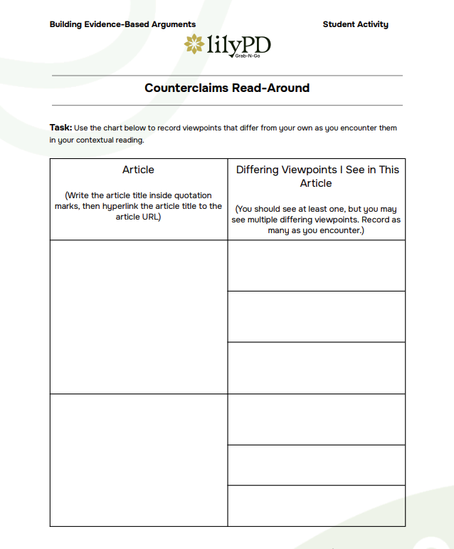 Counterclaims Read-Around