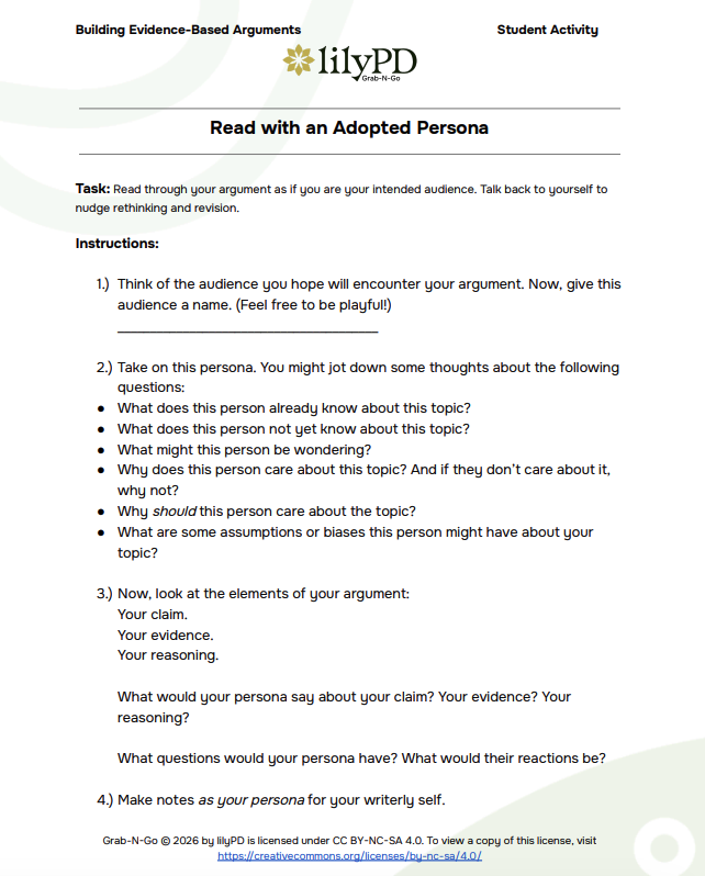 Read with an Adopted Persona