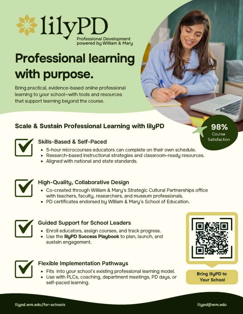 lilyPD Information Sheet for School Leaders